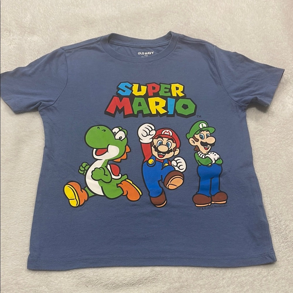 Old Navy Super Mario Blue Kids Tee